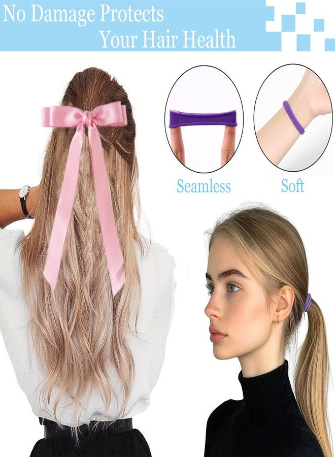 suniya Curly Hair Brush,Curl Defining Brush,Slick Back Hair Brush,Rat Tail Comb,Edge Bristle Brush,Clip Claw,Bow,Satin Scrunchies,No Damage Hair Ties,Scarf Hair Ties,Gifts For Women,Best Gift Set(Purple) - Image 4